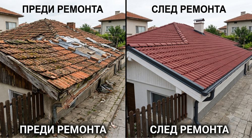 Ремонт на покриви улуци и худроизолация