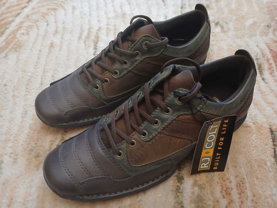 Pantofi piele americani - JIMLAR RJ COLT - brown/olive/tan - mărime 10.5 US (~ 44 EU)