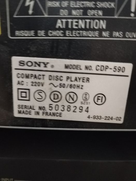 CD player deck Sony cdp-590
