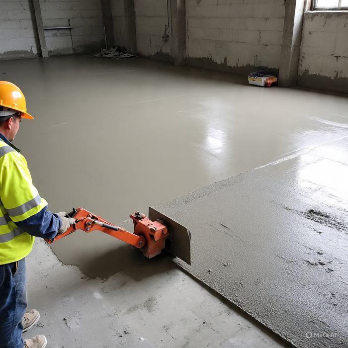 Стяжка пола под маяк