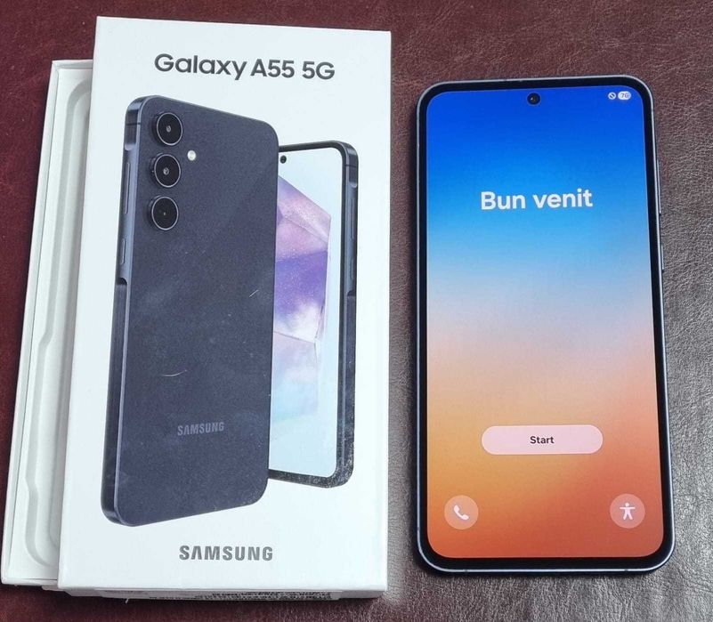 Vând Samsung Galaxy A55, Dual SIM, 8GB, 128GB, 5G, Awesome Navy