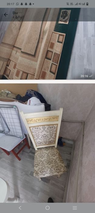 Стол и стулия 10штук ақ түсі шөлдалада тұр жағдайы жақсы 100000 теңге