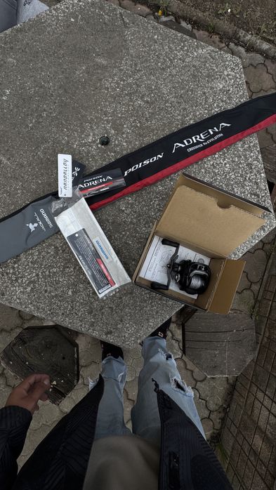 Combo casting premium Shimano Poison Adrena + Gan Craft MAGO 003 (JDM, impecabil)