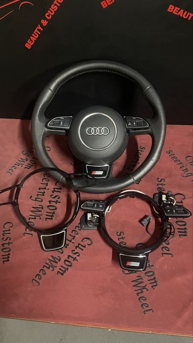 Volan custom audi  A1 A3 A4 A5 A6 A7 A8 Q3 Q5 Q7 padele/fara