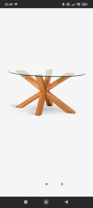 Нова маса за кафе, 60x100 стъкло/цвят натурален дъб


Маса за ка