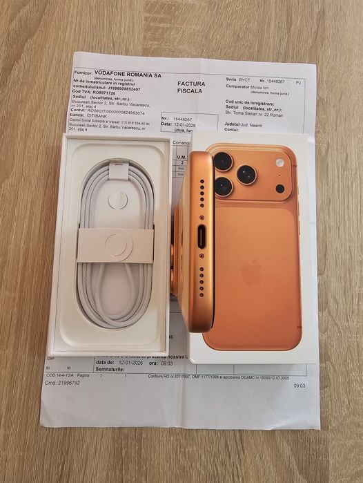 iPhone 17 Pro factura garanție 2028