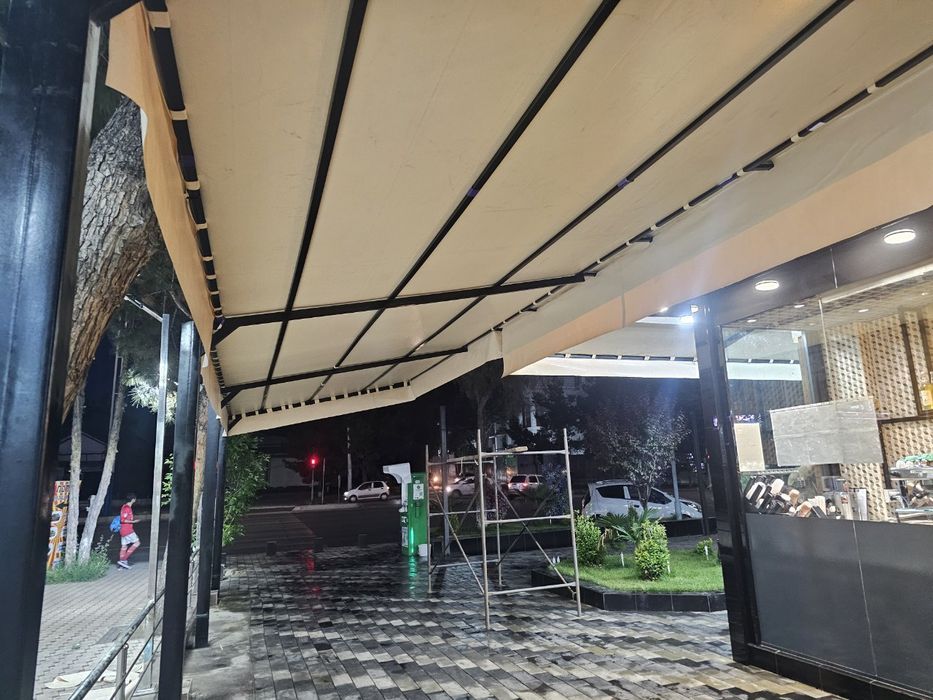 Баннер тент установка