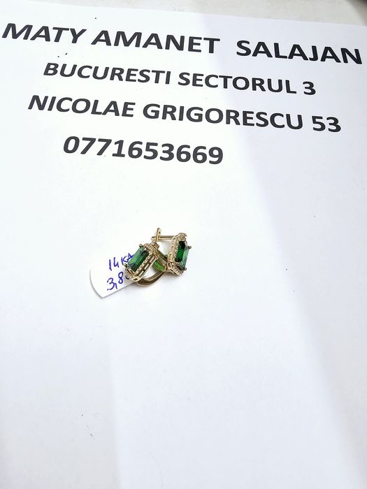 Vand cercei din aur 14 k 3.88 g cod 363