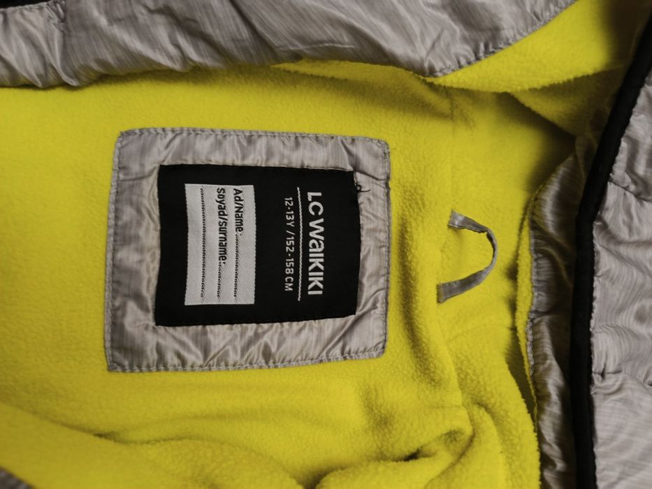 Geaca matlasata LCW cu gluga, Gri melange, 152-158 CM