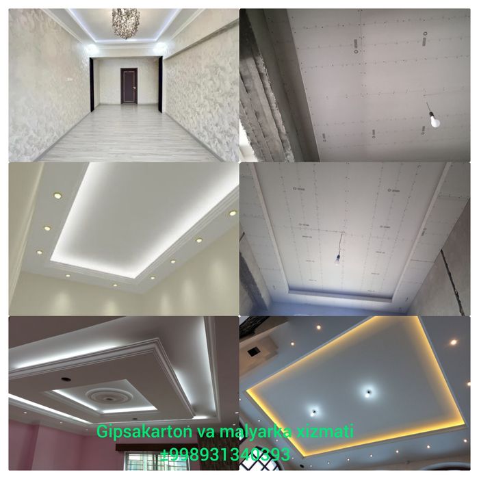 Gipsa karton malyarka xizmati