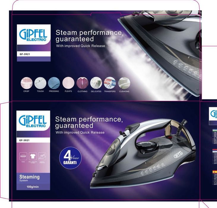 Утюг паровой утюг dazmol GIPFEL gf-3921