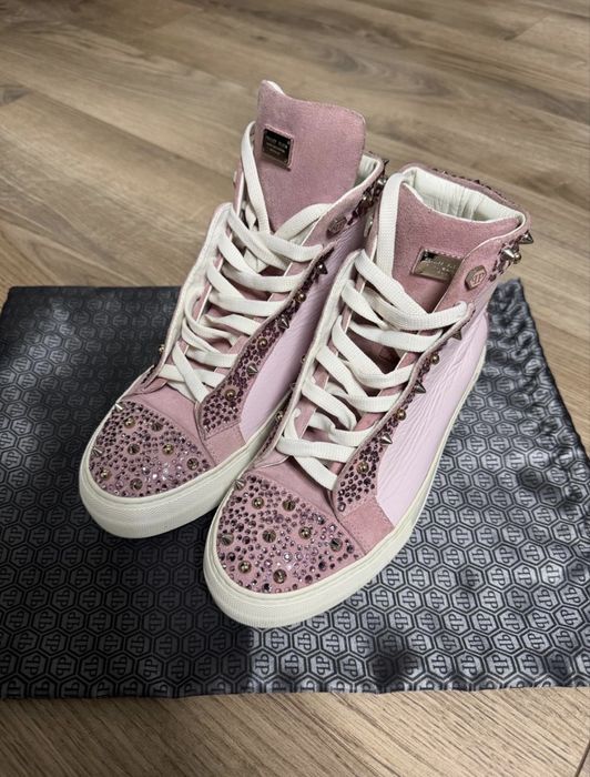 Philipp Plein Crystal High-Top Sneakers