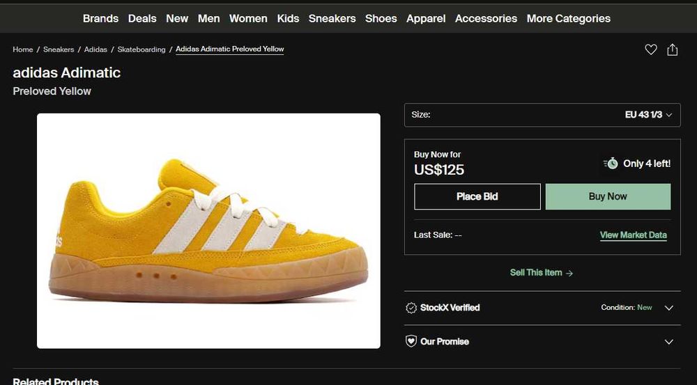 Pantofi sport Adidas Adimatic barbati EU 43 1/3 Preloved Yellow/Gum