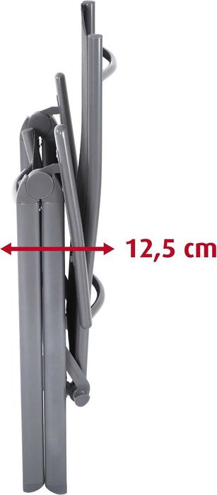 Scaun pliabil aluminiu reglabil Korfu – NOU în cutie – terasă/grădină