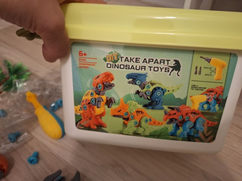 Set de asamblare dinozauri pentru copii, Vaxiuja, Cu cutie de depozita