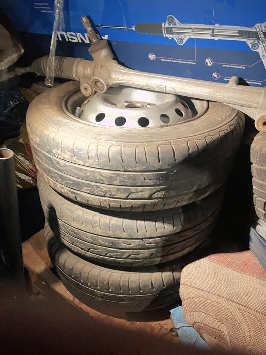 3 колеса Daewoo Nexia 2 в сборе (шины + штампованные диски)