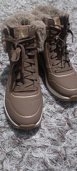 Pantofi sport SKECHERS Uno Rugged - Fall Shimmer pentru femei, maro 40