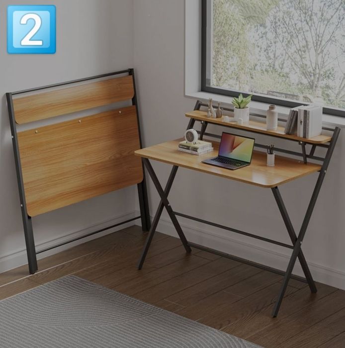 Компьютерный стол с книжной полкой. Стеллажи. Полька.