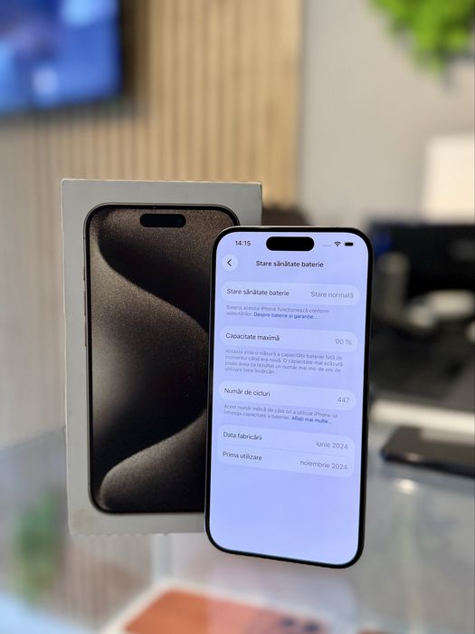 **ATS GSM**iPhone 15 Pro 128GB Natural/Baterie90%/Fact+Gar