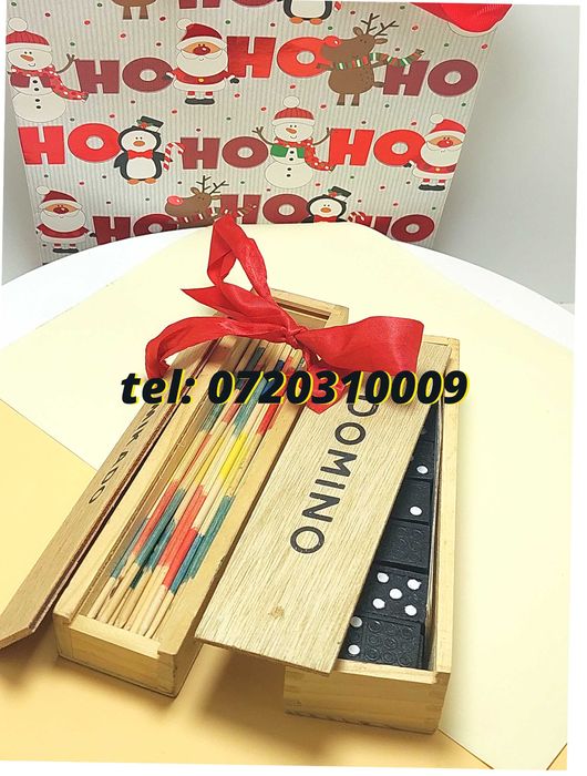 Pachet De Sarbatori  Joc Marocoo mikadoSi Domino  Transport Gra