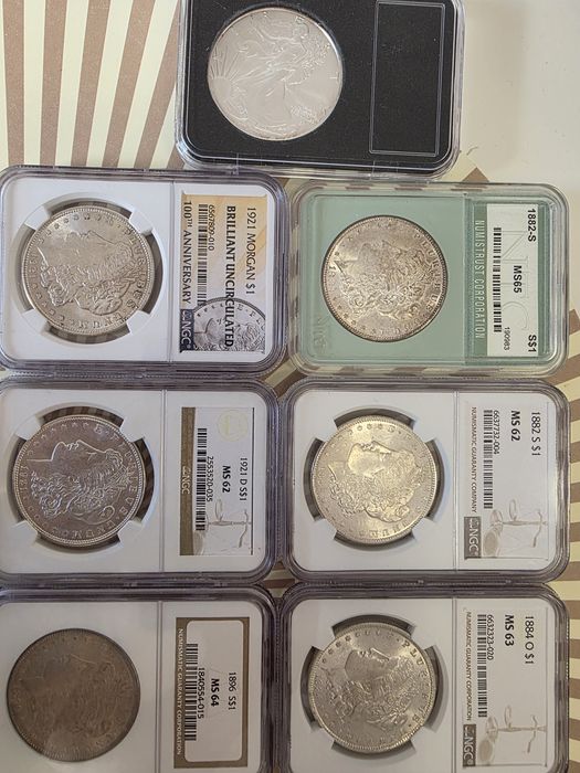 Moneda 1 dollar , one dollar original