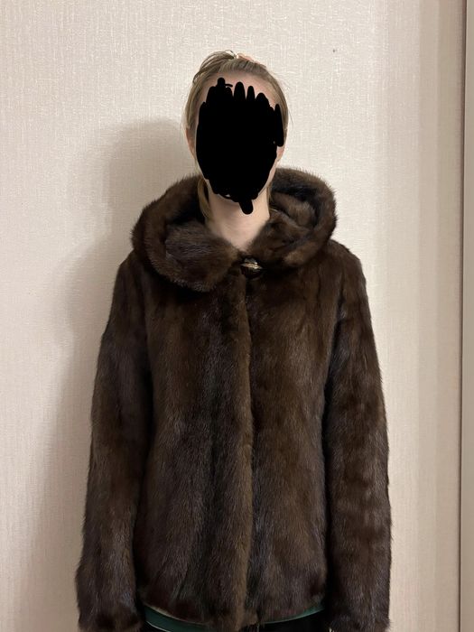 Норковая шуба коричневая