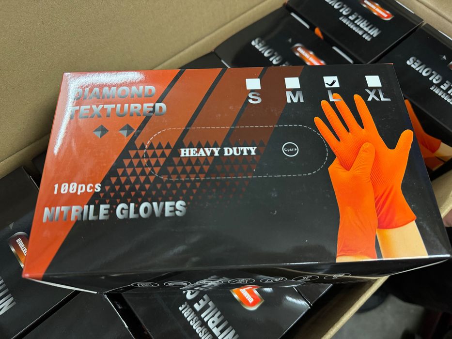 Нитрилни  ръкавици с диамантена текстура 100 бр. (8,31 грама)