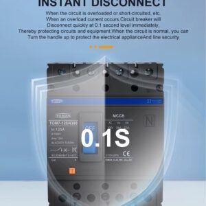 4P MCCB 100A-250A трифазен автоматичен прекъсвач лят корпус
