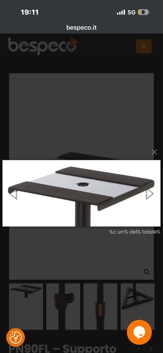 Стойка за тонколона 2 бр Bespeco PN90FL