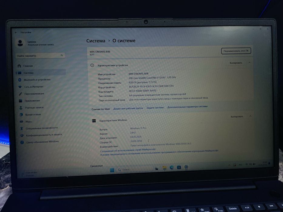 Lenovo noutbuk core i3 holati ideal narx arzon