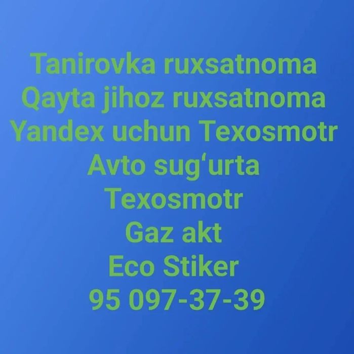 Tanirovka ruhsatnoma Fayzobod Gai