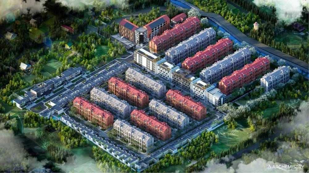 ЖК Grand City 1 комнатная 33м2 коробка, Узбум, кадастр на дом есть