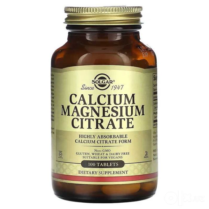 Solgar Цитрат кальция и магния Calcium Magnesium Citrate калций kalsiy