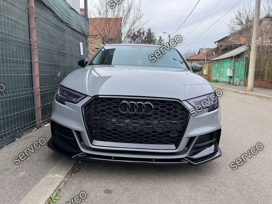 Prelungire splitter lip bara fata Audi A3 S3 8V sline Facelift 2016-2020 v11 - Maxton Design