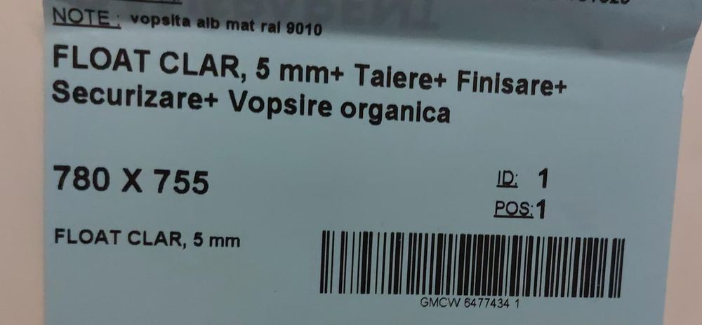 De vânzare panou sticla securizata vopsita