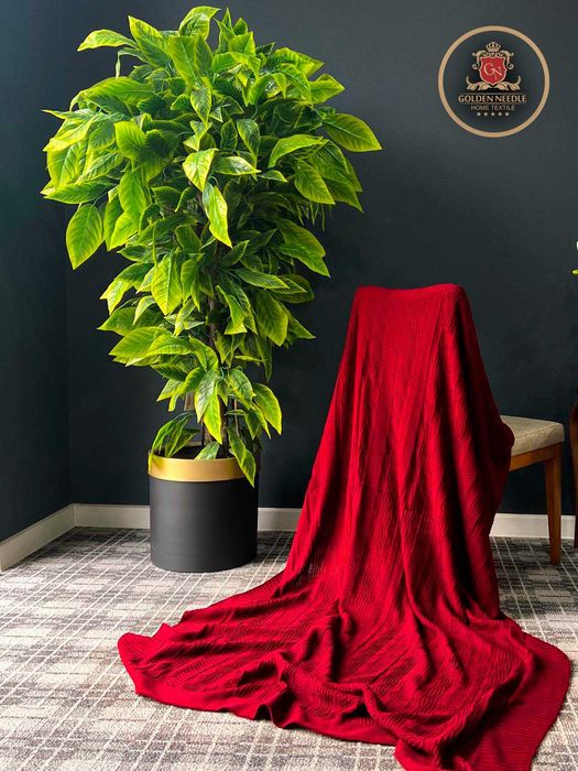 Вязаный плед 120×200 см — Подарка