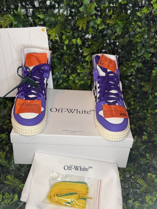 Adidasi OFF-WHITE Out Of Office Sneakers high Tops court 3.0 purpel