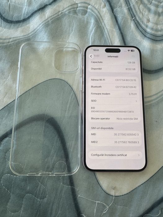Iphone 15 plus pink/ca nou/94% baterie