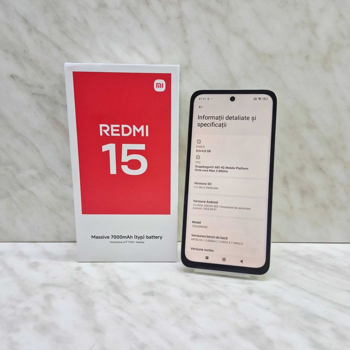 Xiaomi Redmi 15, 8GB RAM, 256GB, 4G Nou Zeus Amanet Militari 34999