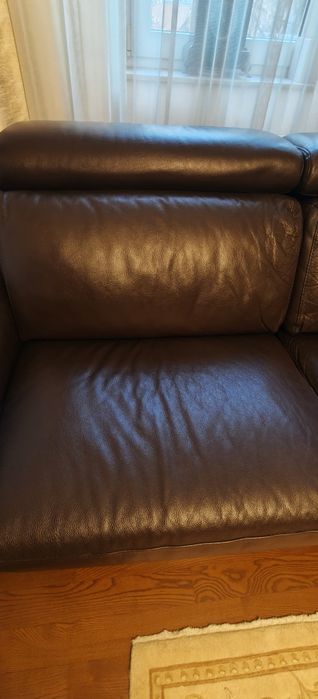Кожени дивани с релакс механизъм - 2 броя