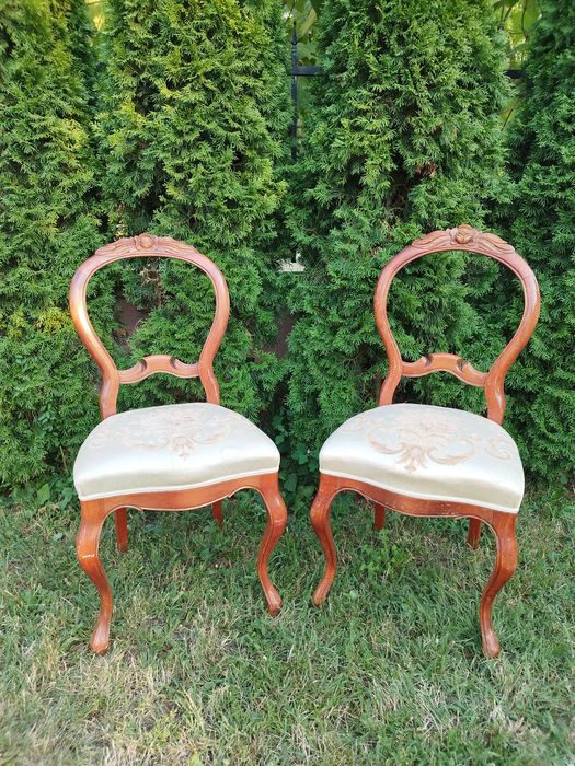 Антик столове стил Рококо,ръчно резбовани