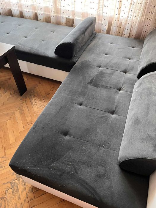 Ъглов диван с функция сън и ракла – 280×230 см