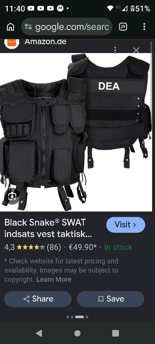 Vesta tactica noua Black Snake