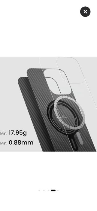 Husa de protectie Pitaka Ultra-Slim Aramida Magsafe pentru iPhone 16 Pro Max Black / Grey