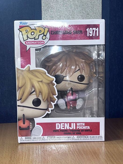 Фигурка funko pop денджи(Человек-бензопила)+4 плаката в подарок