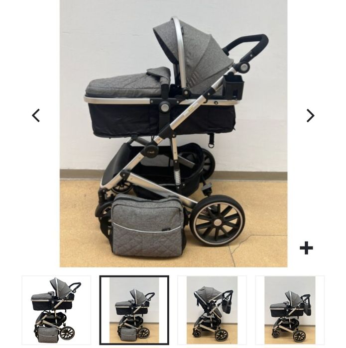 Cărucior 2 in 1 Transformabil 0 - 36 luni Gri
