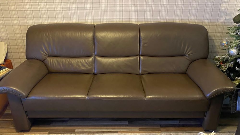 Canapele set 3-2-1 piele maro
