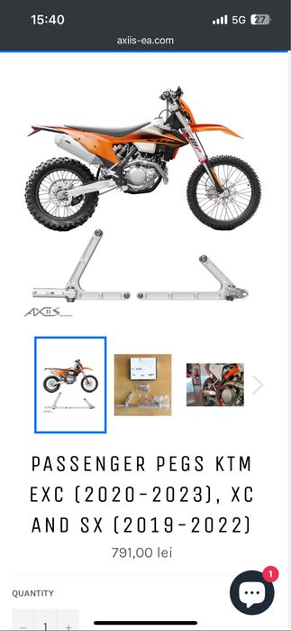 Scărițe pasager ktm exc-f Axiis