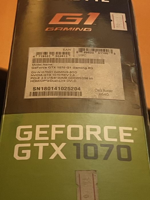 gigabyte GTX1070 8gb