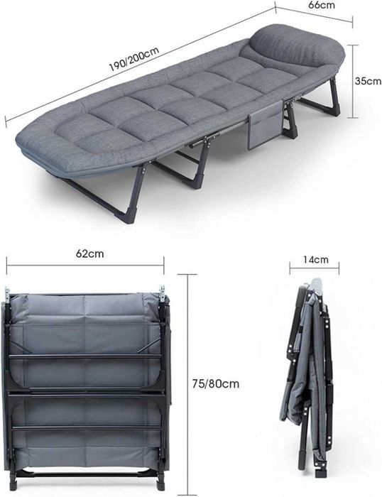 Солидно сгъваемо походно легло тип шезлонг